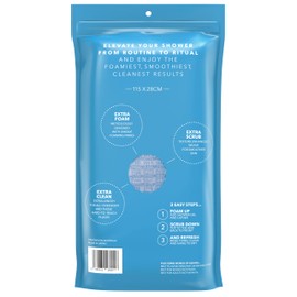 BONDI Exfoliating Shower Towel for Smooth Skin - Extra Long - Perfect for Back Scrubbing - Made in Japan