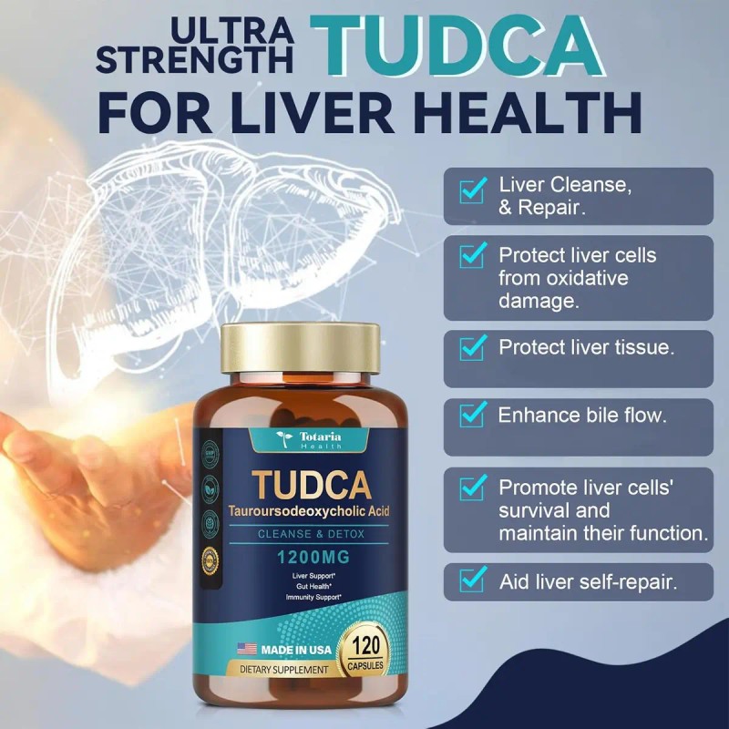Tudca 1200 Protector Hepático Detox 120caps Hecho Usa