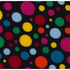 PACK OF 2 Handmade Fleece CPAP BIPAP approx 5-5.5" Wrap around Covers with Hook and Loop Tape Cheek Strap Covers for Sleep Apnea VARIOUS COLOURS (29. SPOTS ON BLACK)