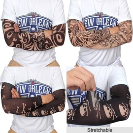 Tattoo Sleeves for Men,YARIEW 6Pcs Arm Sleeves Fake Tattoos Sleeves to Cover Arms Sun Protection Sleeves Tattoo Sleeve Covers Tattoo Cover Up Sleeve Temporary Tattoo Sleeves for Men and Women (Set 6)