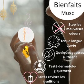 Musk Tahara Cosm'Ethics 3 ml 100% Natural for a Postmenstrual Period Cleansing for a Feeling of Freshness and Cosiness