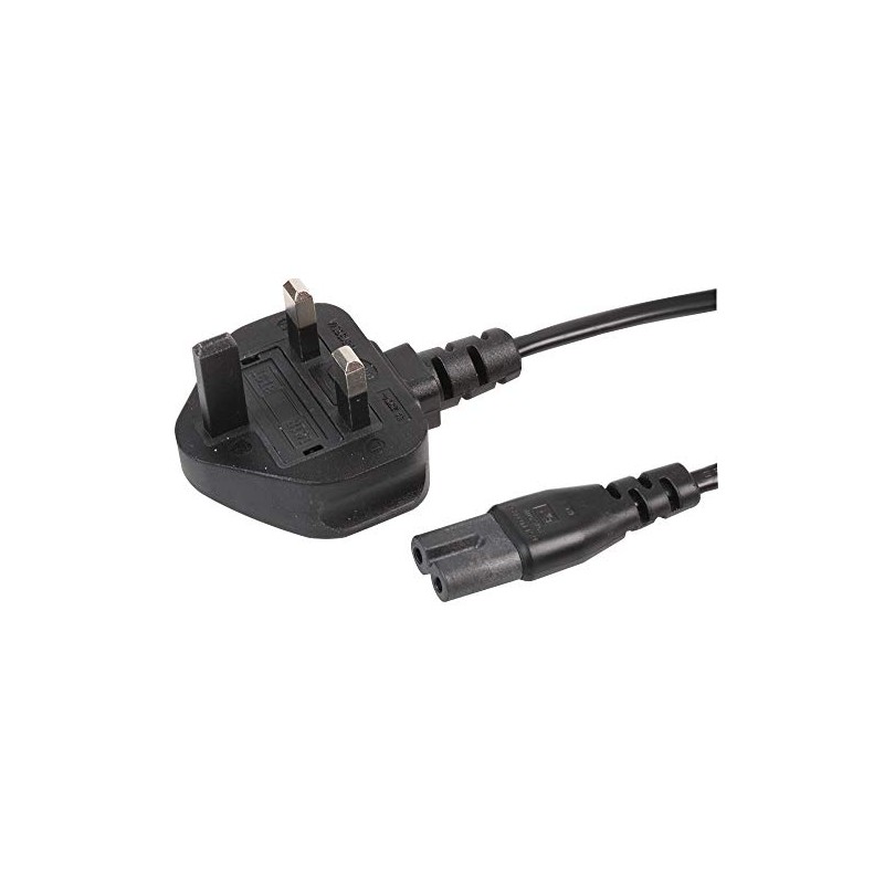 Pro Elec PEL00809 UK mains Plug to C7 Lead, Black,