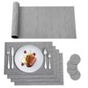 HPMAISON 9 Pcs Grey Placemats Set - 4 Placemats, 4