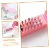 Minkissy 8pcs Nail Drill Bit Storage Box Compact Grinding Holder