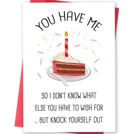 MOROLURU Funny Birthday Card for Him Her, Humor Birthday Card for Boyfriend, Girlfriend, Husband, Wife, or Friends – 8 x 5.3 Inch with Envelope