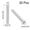uxcell M3x25mm Flat Head Machine Screws Inner Hex Screw 304