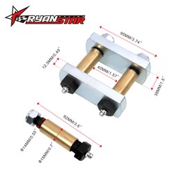 RYANSTAR RACING Heavy Duty Shackle Upgrade Kit Compatible with CRE3000 Stock and Equaflex Trailer Shackle kit 2.25" Shackles Tandem Axle Replaces UO12-016