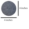 Mokoboho 4 Inch Round Felt and Cork Coasters (Dark Gray,