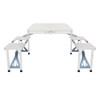 M-K Aluminum Folding Camping Picnic Table with 4 Bench Chair