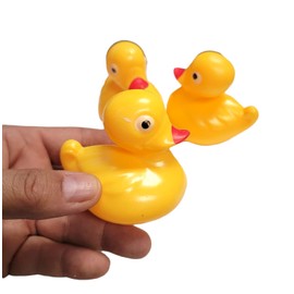Floating Weighted Duckies (12 Pack) Plastic Yellow Duck Pond Floater. (2.75") Fun Bath Tub Pool Play Toy. (Yellow)