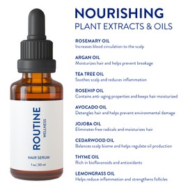 Routine Wellness Advanced Hair Serum - Nourishing Scalp Treatment for Enhanced Hair Support and Thickness with Natural Oils, Ideal for Men & Women - 30ml (Pack of 3)