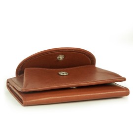Branco 105 Small Mini Wallet Size XS Genuine Leather for Men and Women in Many Colours, brown, coin purse