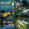 GIGALUMI Solar Lights Outdoor Waterproof, 12 Pack, Stainless Steel LED