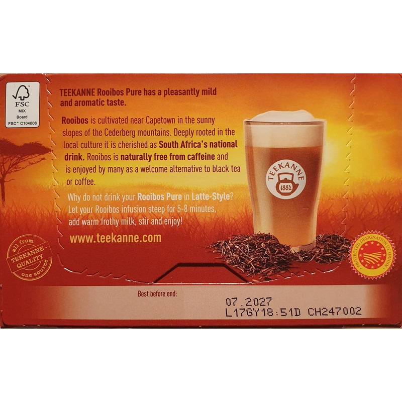 Teekanne Pure Rooibos Infusion Tea All Natural Sun Dried Rooibos