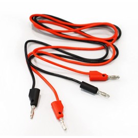 PeakTech 7045 Banana Plug Test Leads for Multimeter and Laboratory Power Supplies, 110 cm Test Leads with Banana Plugs as Accessories for Measuring Devices, 4 mm Measuring Cable with Laboratory Plug