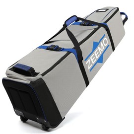 ZEEMO Golf Travel Bag, Full-Open Protective & Wheeled Airline-Approved Case for Clubs, Cart&StandBag, Soft-Sided Waterproof Cover Made of Heavy Duty Oxford