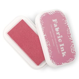 Fabric Ink Pads for Rubber Stamps, Washable Craft Ink Pads for Kids Card Making Scrapbook, Permanent Ink Pad for Wood, Paper, 3.7 x 2.1inch (Pink, 257)