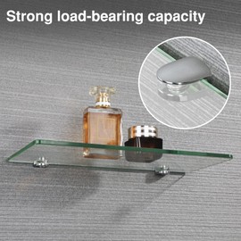 Alise Glass Shelf Bracket,Adjustable Clamp Brackets for Shelves,Wall Mount Clamps for 8-10mm Glass Shelves,Bathroom Clip Holder Support Hardware Replacement Parts,BL1012-4P Polished Chrome Pack of 4