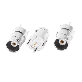 A ABSOPRO BNC Female Jack PC Board PCB Mount Straight RF Connector (Set of 3)