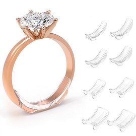 8PCS Ring Size Adjuster,Transparent Invisible Adjuster for Assorted Sizes of Ring,Ring Tightener for Women and Men.