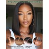 KLAIYI Bob Wig Human Hair Bye Bye Knots Glueless Wear