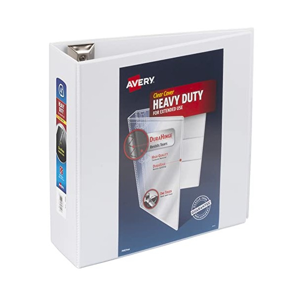 Avery Heavy Duty View 3 Ring Binder, 4" One Touch