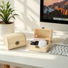 BAOPEND 2 Pcs Unfinished Wooden Treasure Box for DIY Crafts