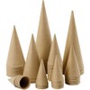 50 Assorted Open & Hollow Paper Mache Cones | Paper