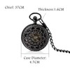 JewelryWe Mens Hollow Pocket Watch Mechanical Movement Classic Retro Roman
