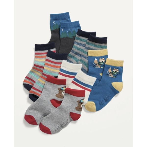Old Navy Toddler 6-Pack Crew Socks Size 2T/3T ~ Non