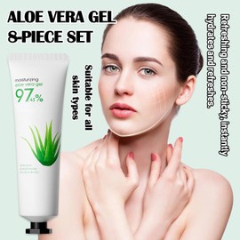 Piezas De Gel De Aloe Vera Orgánico Para El Cuidado De La Piel Después Del Sol, Gel De Aloe Vera Hidratante Natural Para Rostro Y Cuerpo, Humectante Facial Fácil De Transportar, Gel De Aloe