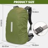 NJCXOLA Rain Cover Backpack for Backpacks with Reflective Strips (40-50L)