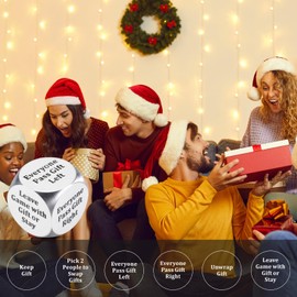 Santa Swap Gift Exchange Dice, White Elephant Gifts Exchange, Exchange Dice Game, Small Dice, Christmas Games for Adults, Home Office Christmas Party Gifts, Secret Santa Gifts Women Men