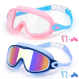 EverSport Goggles for Kids, 2 Pack Swimming Goggles, Anti-fog Clear Vision UV Protection Swim Goggles Swim Mask Water Pool Goggles for Toddler Girls Boys Youth Teens age 6-14 4-7 8-12 3-5 Years Old