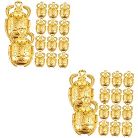 DOITOOL 2sets Ancient Beetle Charms for DIY Jewelry Making for Earrings Necklaces Bracelets Crafts Accessory for All Ages 30pcs*2