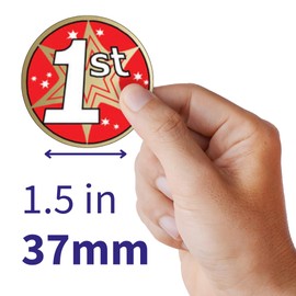 560 Mixed Metallic Shiny 1st 2nd 3rd I Took Part Today Sports Day Motivational Childrens Pupils Teachers School Praise Reward Stickers Value Pack 37mm Primary Teaching Services