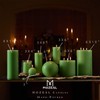 MOZEAL 3" x 4" Hand-Poured Unscented Candle,Dripless Pillar Candle Set