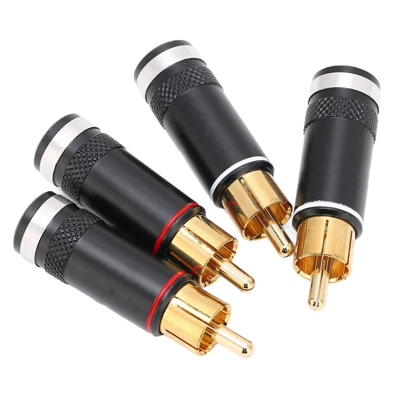 Preffair R1764 RCA Audio Plug 24K Gold Plated Signal Cable