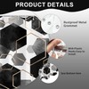 deFouliao Black Shower Curtain Modern Abstract Geometric Grid Bathroom Curtain