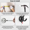 Ruiziiz Towel Hooks-Coat Robe Hooks-Heavy Duty Metal Double Bathrobe Hook-Black