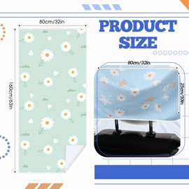 Hahafelt 2 Pack Car Seat Towel Covers with Storage Bag Seat Post Workout Sweat Washable Cover Non Slip for Car Towel for Dog Pet Workout Outdoor Sport Activities(Daisy)