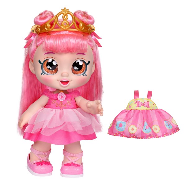 Kindi Kids Dress Up Friends - 10" Doll with 2 Outfits - Donatina Princess