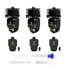 Goshme 3PCS Hotend Kit for Bambu Lab P2S/H2S/H2D/A1/A1 Mini Combo Print Head, Anti-Clogging High Flow Extruder with 3 Extra Wear-Resistant Hardened Steel Nozzles (0.4+0.6+0.8mm) for Carbon Fiber