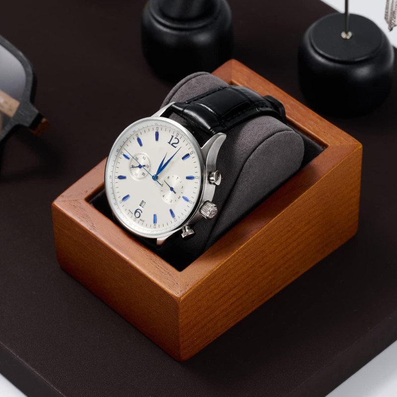 Oirlv SM04802 Watch Case, Wooden, Luxury, Stylish, For Single Display,