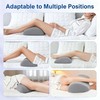 Ergonomic Orthopedic Knee Wedge Pillow for Back Sleeping, Contoured Memory
