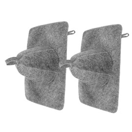 Baluue 2sets Felt Sauna Hat and Thickened Bath Cushion Set Water Absorbent Heat Insulation for Men and Women Comfortable Spa Accessories for Relaxation and Hair Protection Grey Set
