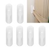8Pcs Wall Self Adhesive Curtain Hooks White Reusable Plastic Curtain