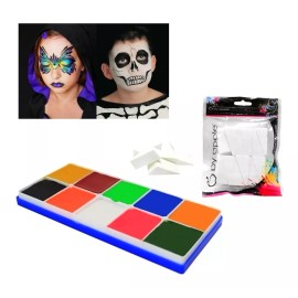 Chelsy y By Apple Set De Estuche Pintacaritas 10 Tonos Y 12 Aplicadores Apple