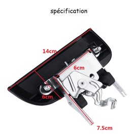 cantondz 1 Pair Door Handle Black Door Handle Outside Outer Rear Handle Left + Right Compatible with Pathfinder R51 2005-2013 1030514 82607-EA502 L 82606-EA502 R