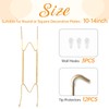 Plate Hangers for Wall for 10-14 inch, 3 Pack, Gold